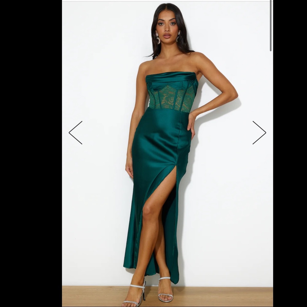 SWAN LAKE MAXI DRESS FOREST GREEN